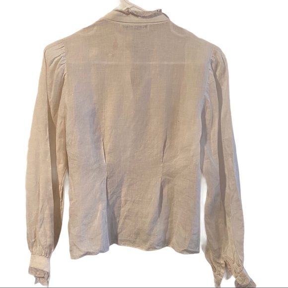 GLORIA SACHS vintage RUFFLE blouse top - Picture 4 of 5